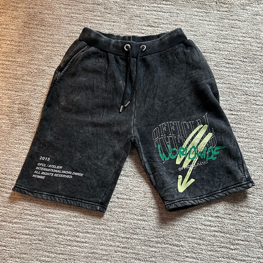 Boohooman Acid Washed Shorts